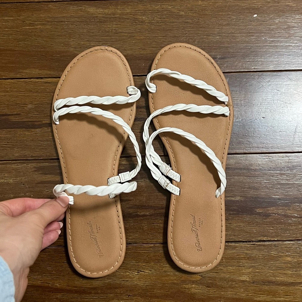 White sandals